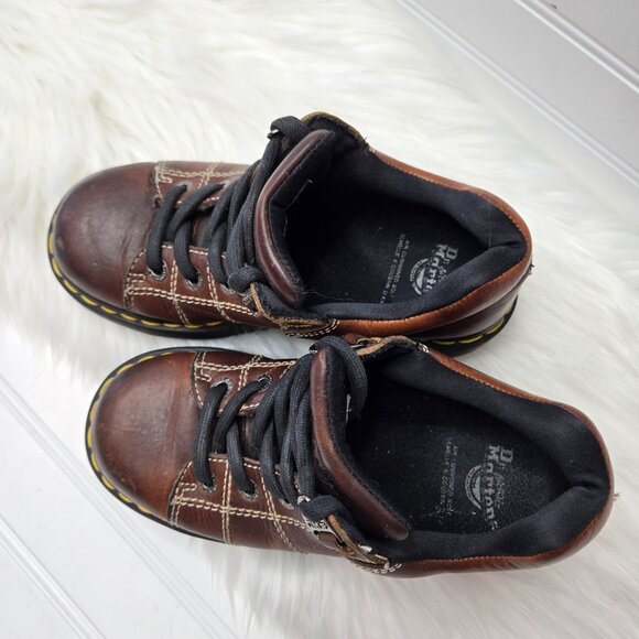VTG Dr. Martens Shoes 9806 Men's Size 5, Women's Size 6, 37 EU Brown Leather Chu - Picture 5 of 10